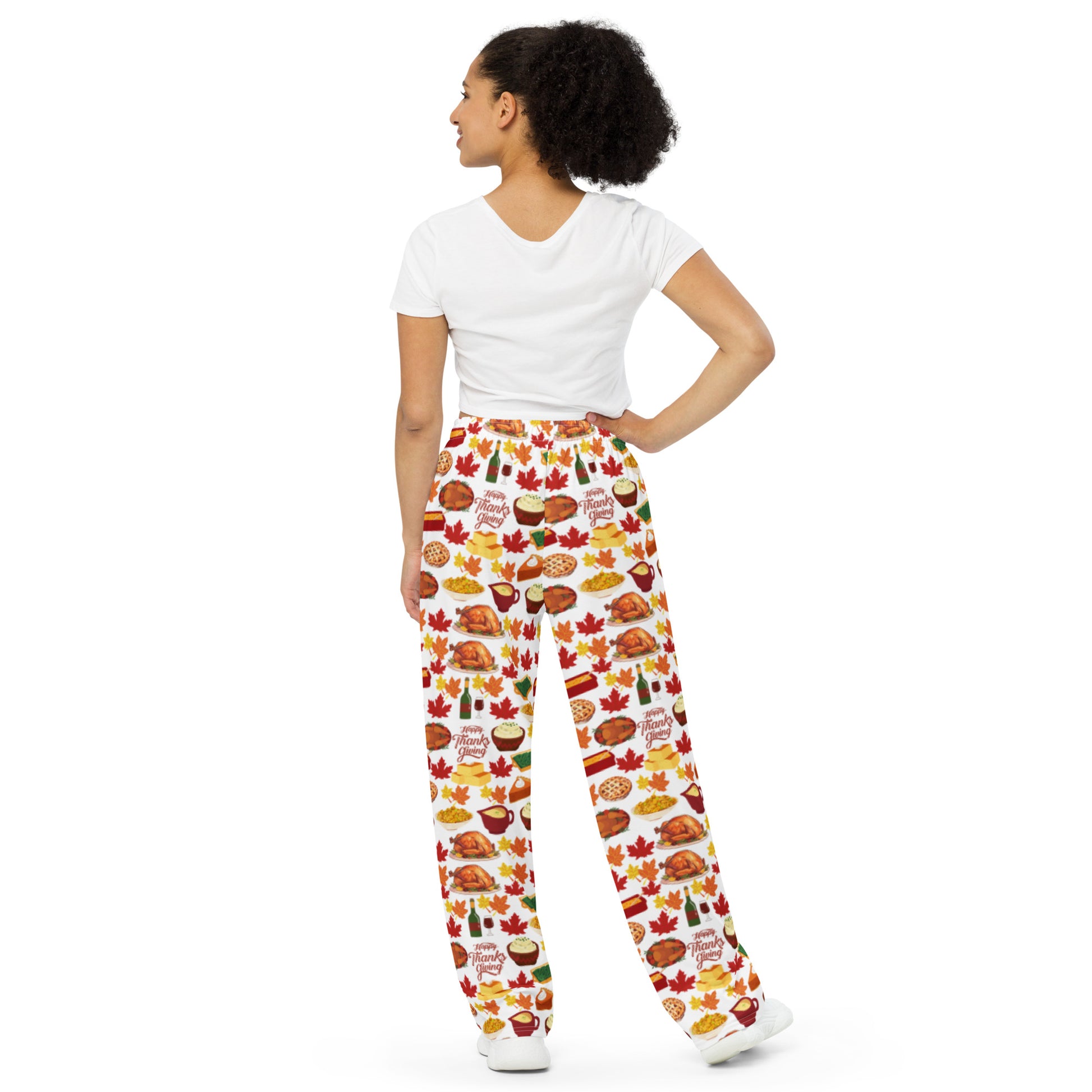 Thanksgiving All-over print unisex wide-leg pants