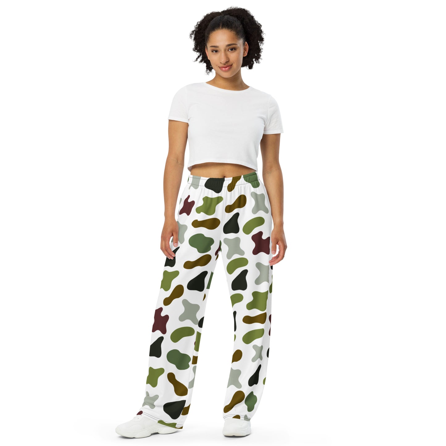 camouflage All-over print unisex wide-leg pants