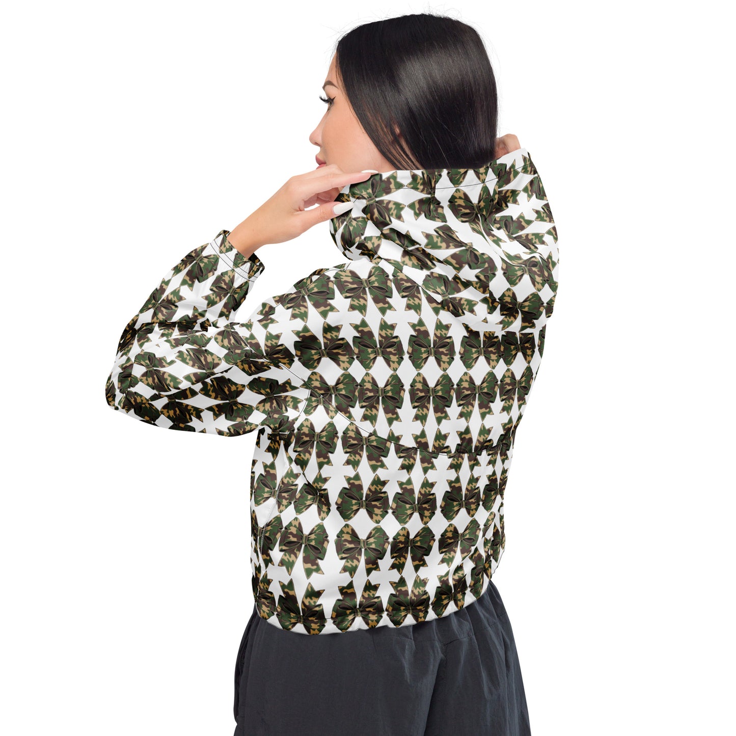Camouflage women’s cropped windbreaker