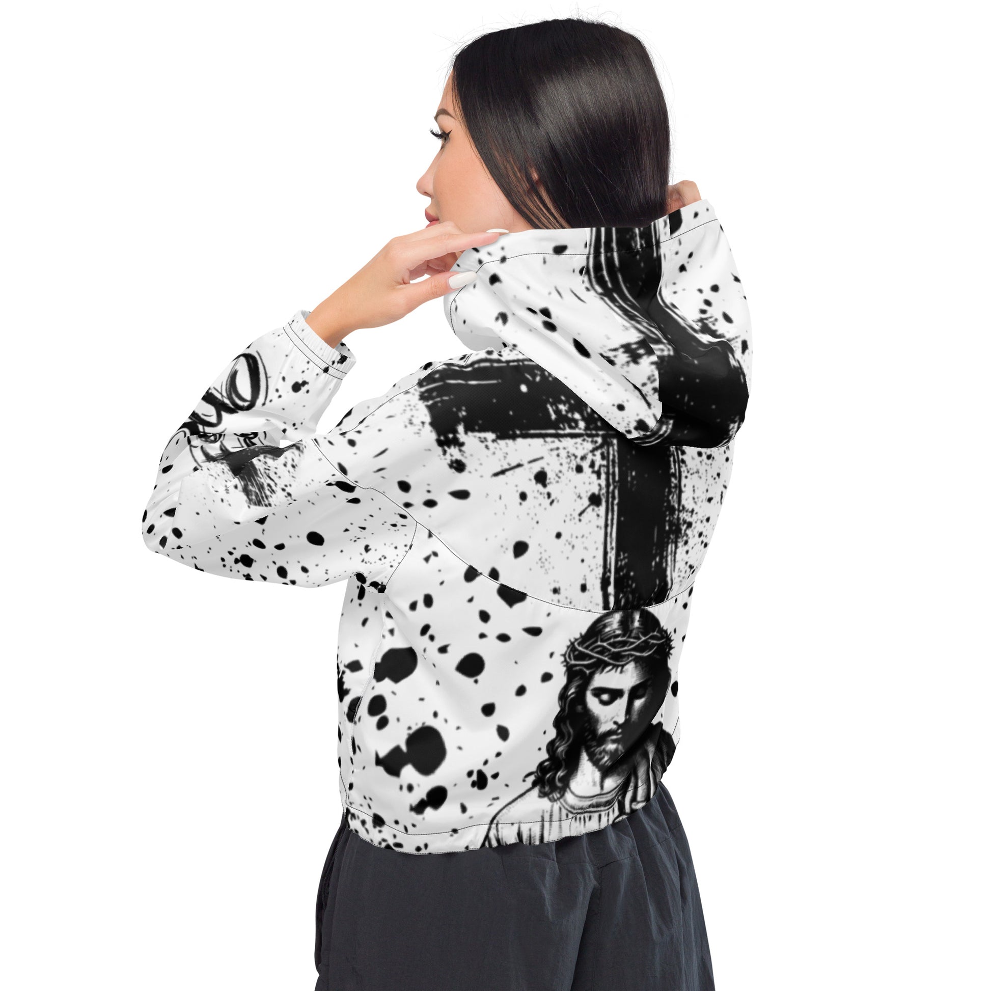 Inspirational Women’s cropped windbreaker