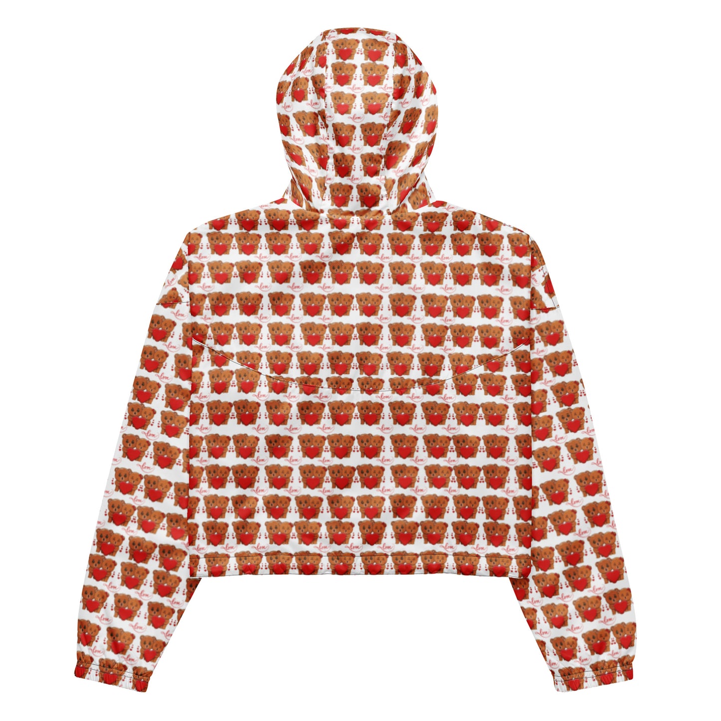Valentine's Teddy Bear Women’s cropped windbreaker