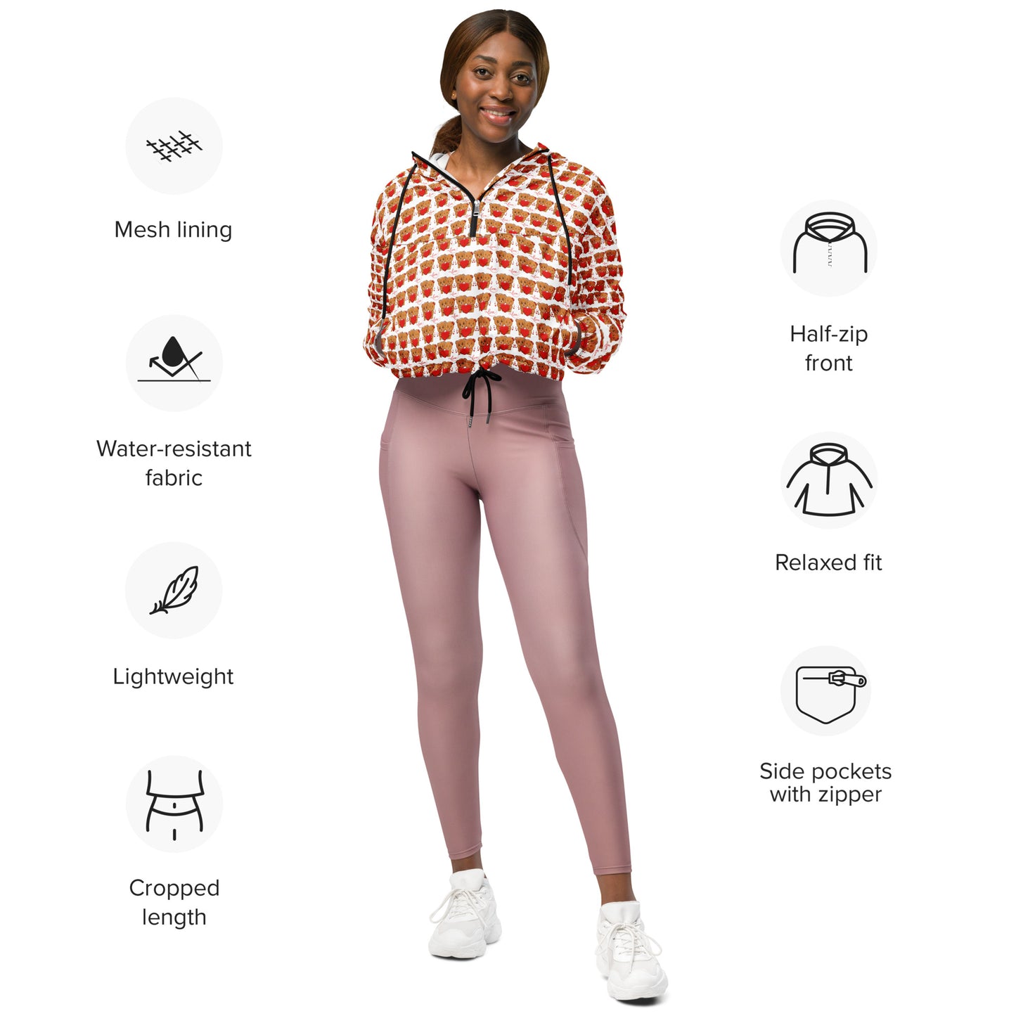 Teddy Bear Women’s cropped windbreaker