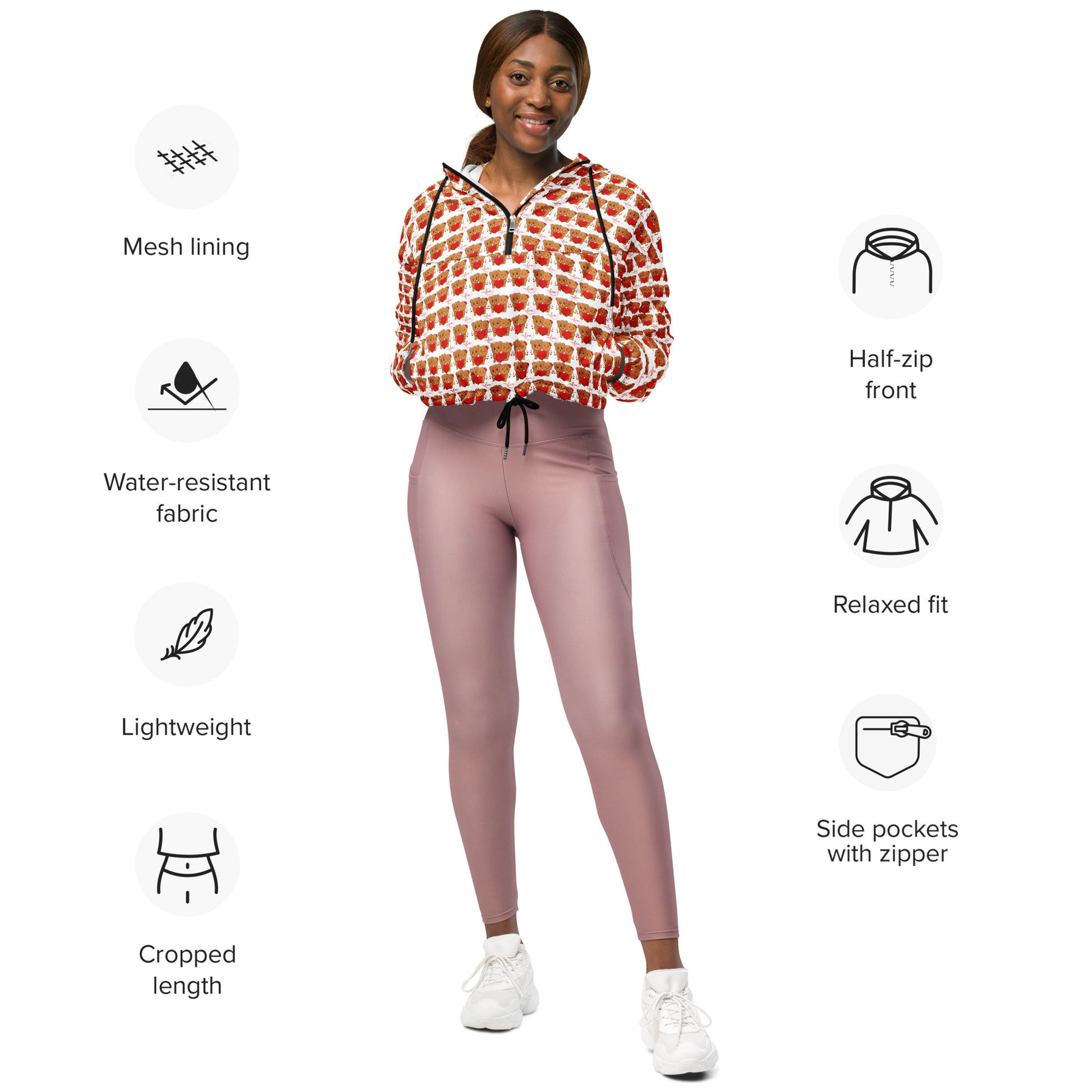 Teddy Bear Women’s cropped windbreaker