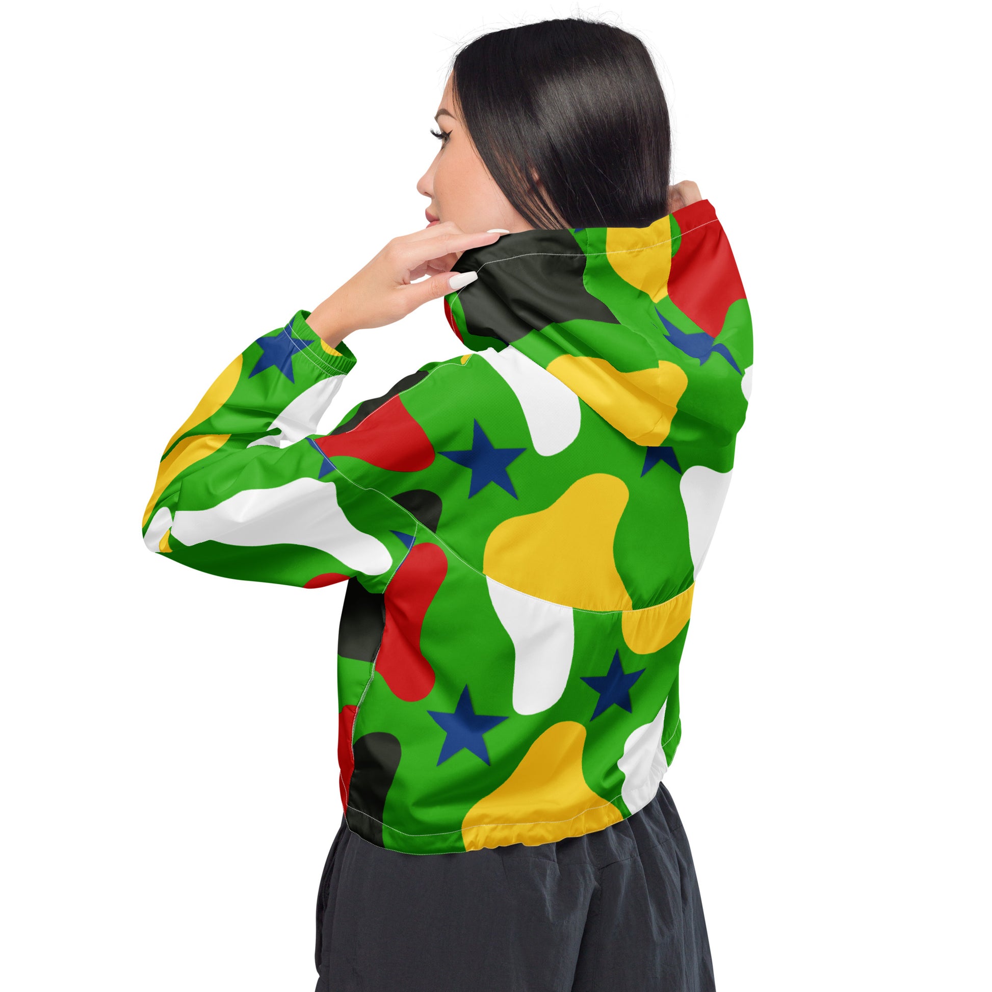 Christmas Women’s Cropped Windbreaker