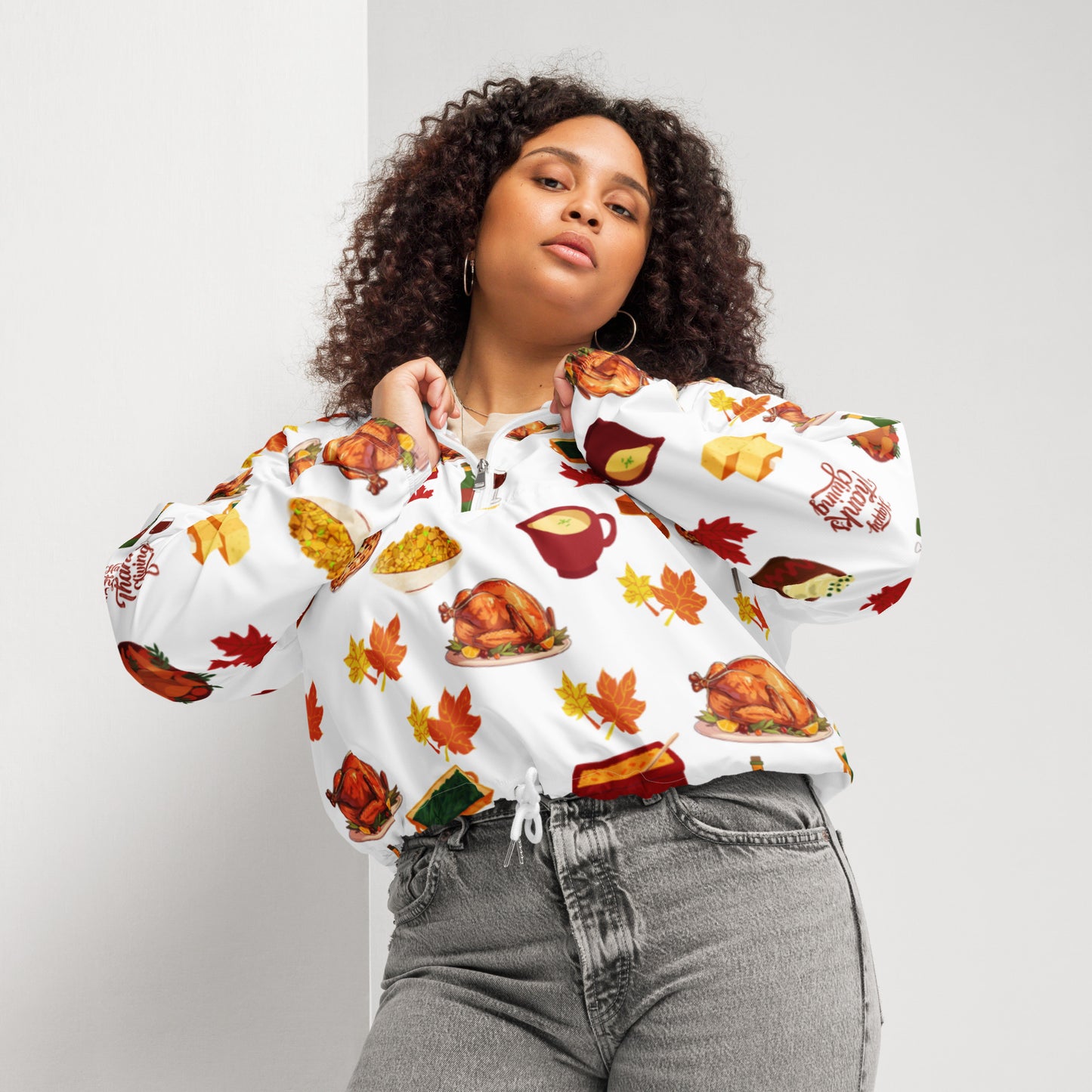 Thanksgiving Women’s cropped windbreaker