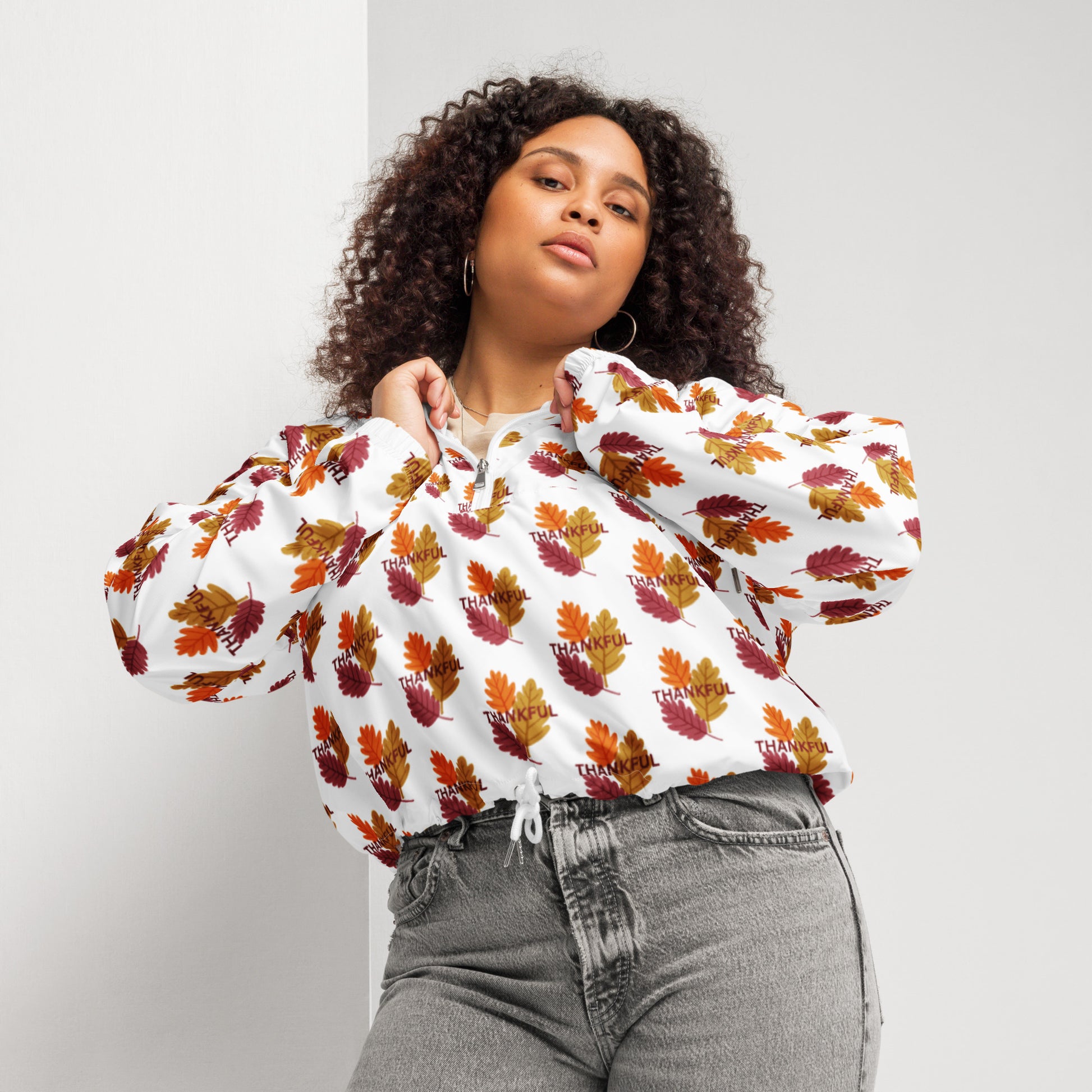 Thanksgiving Women’s cropped windbreaker