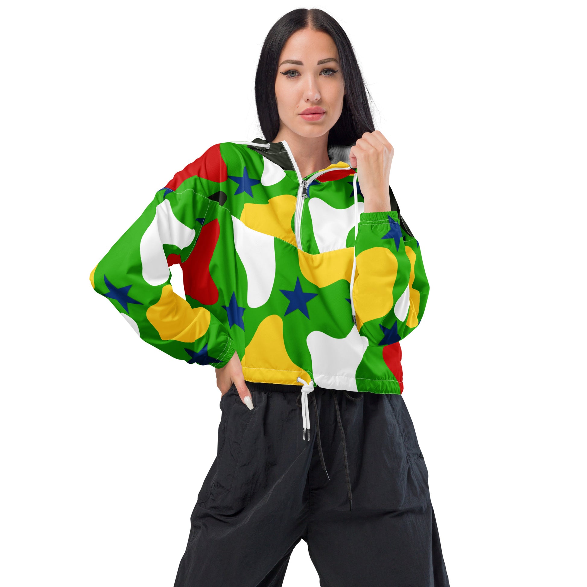 Christmas Women’s Cropped Windbreaker