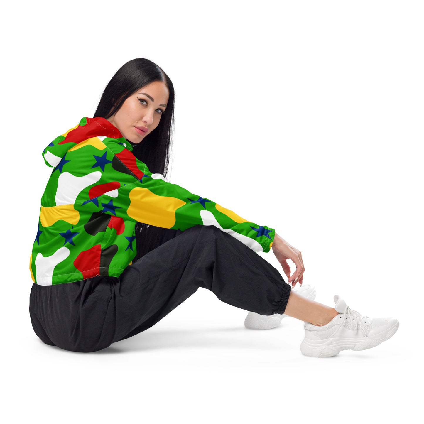 Christmas Women’s Cropped Windbreaker