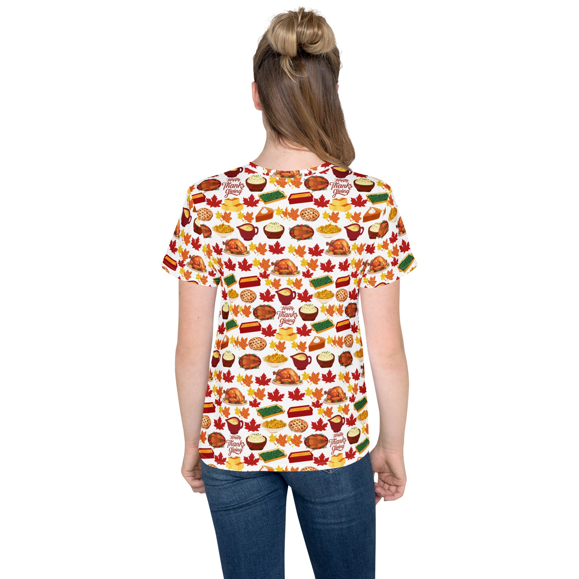 Thanksgiving Youth Crew Neck T Shirt