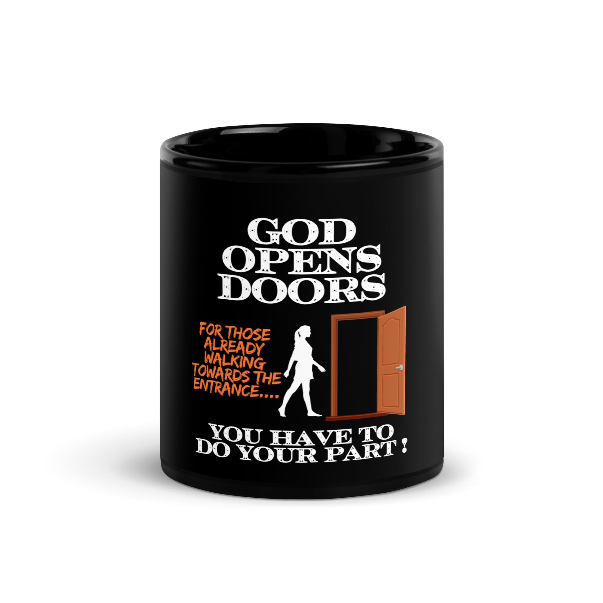Inspirational Black Glossy Mug