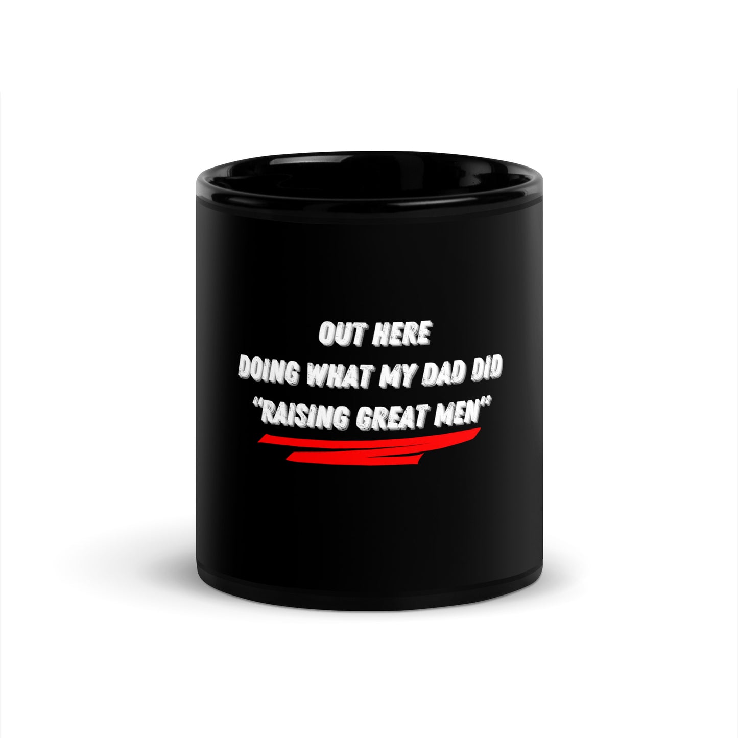 Father's Day Inspirational Black Glossy Mug