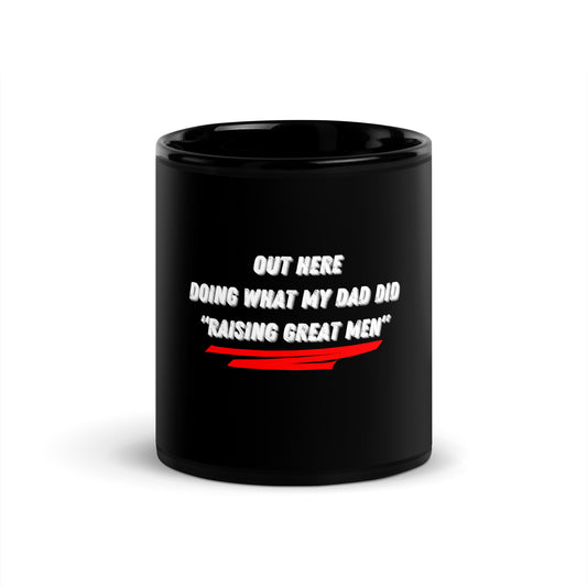 Father's Day Inspirational Black Glossy Mug