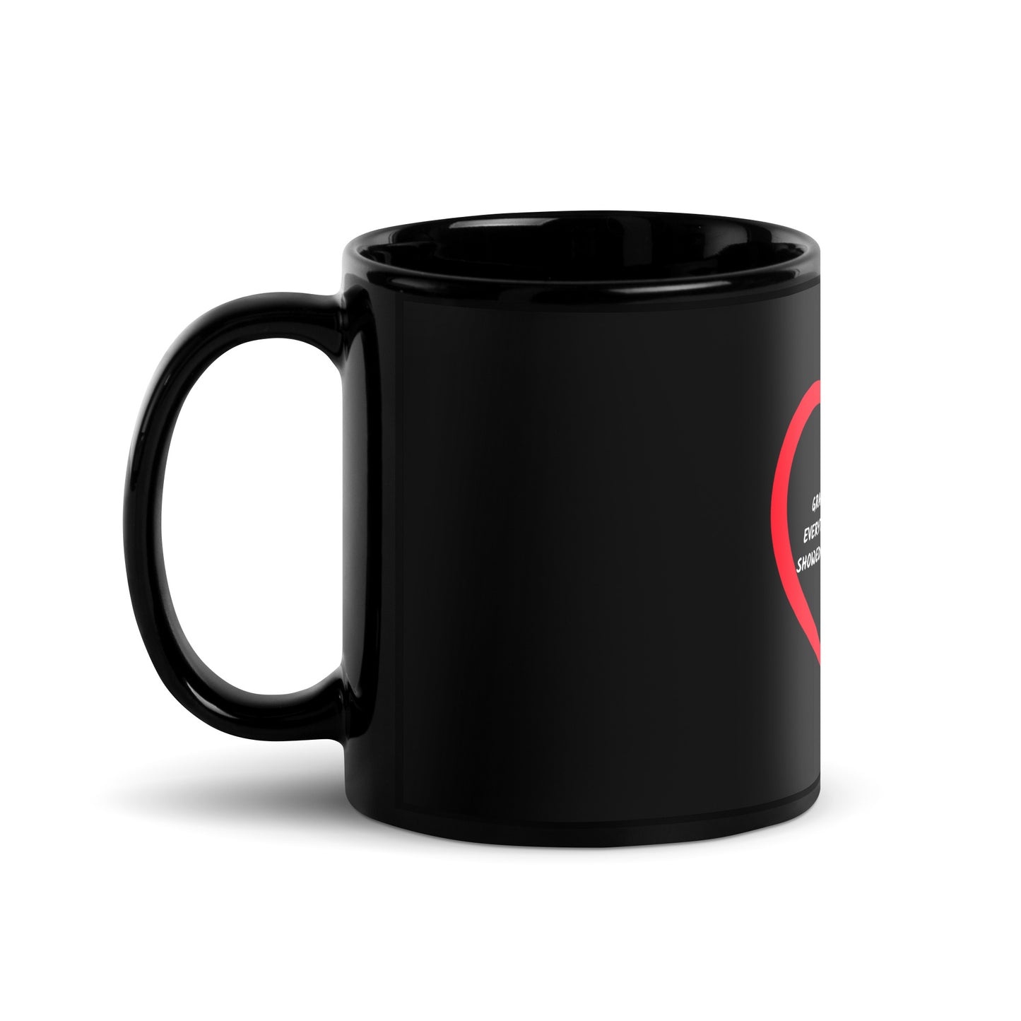 Inspirational Black Glossy Mug