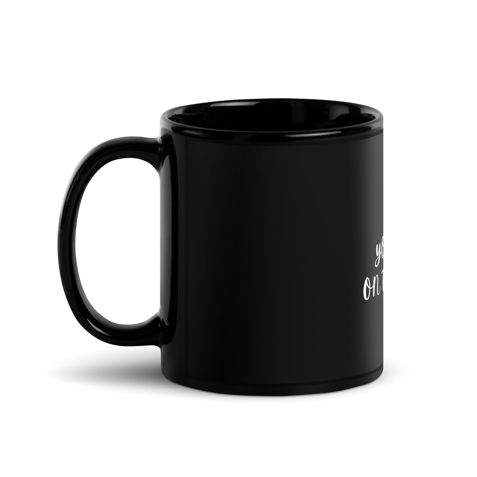 Inspirational Black Glossy Mug