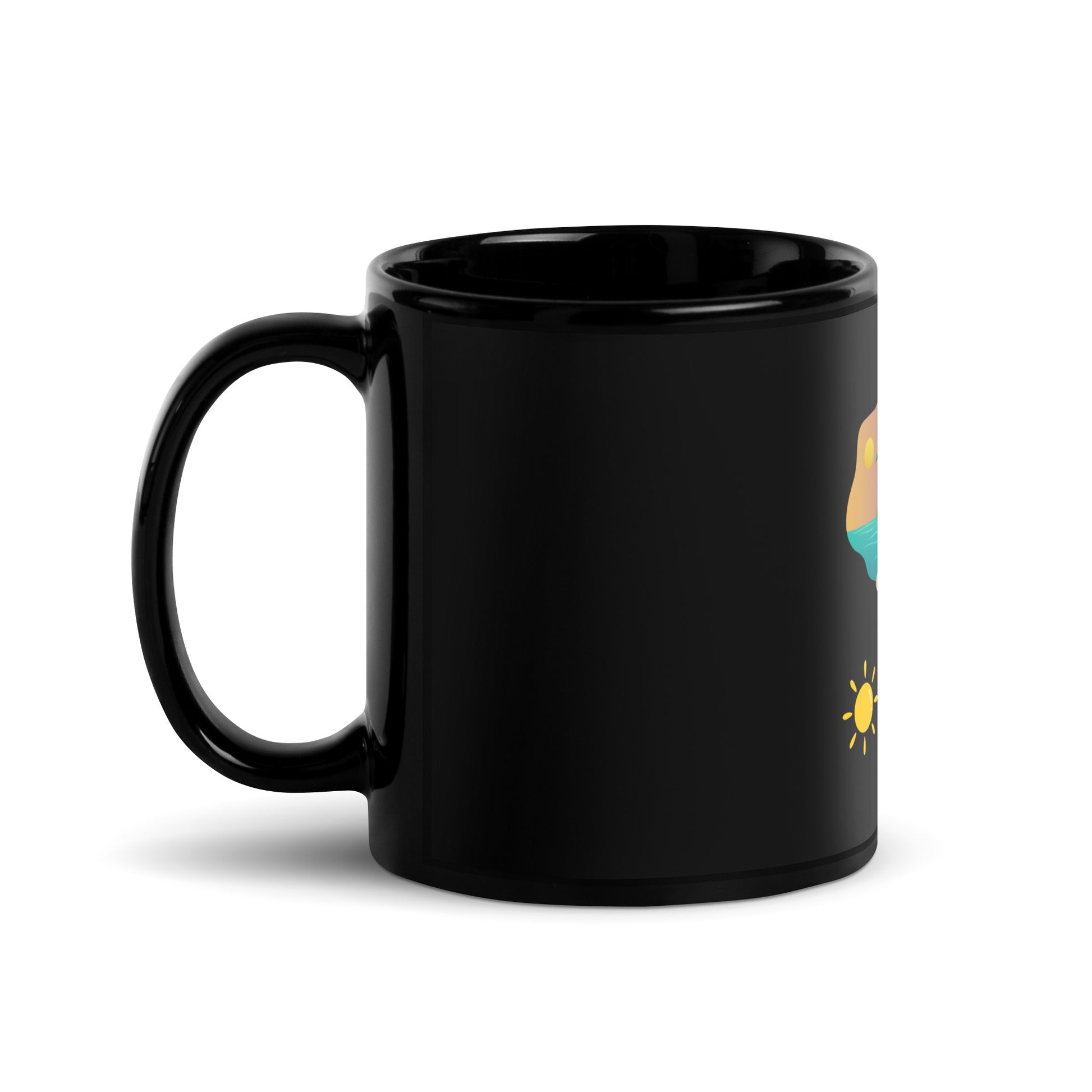 Vacation Black Glossy Mug