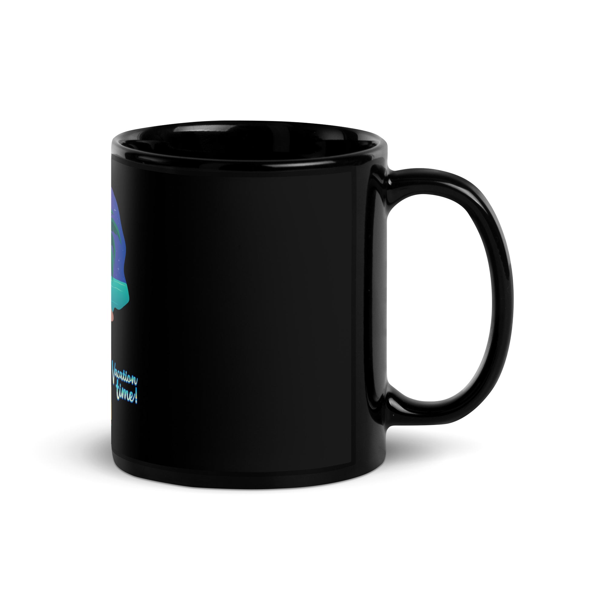 Vacation Black Glossy Mug