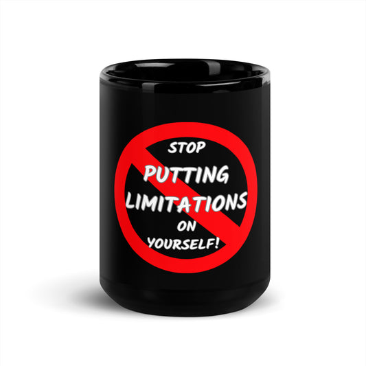 Inspirational Black Glossy Mug