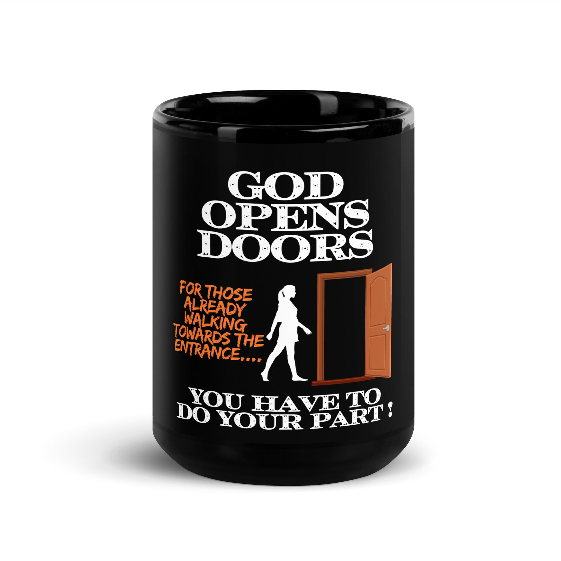 Inspirational Black Glossy Mug