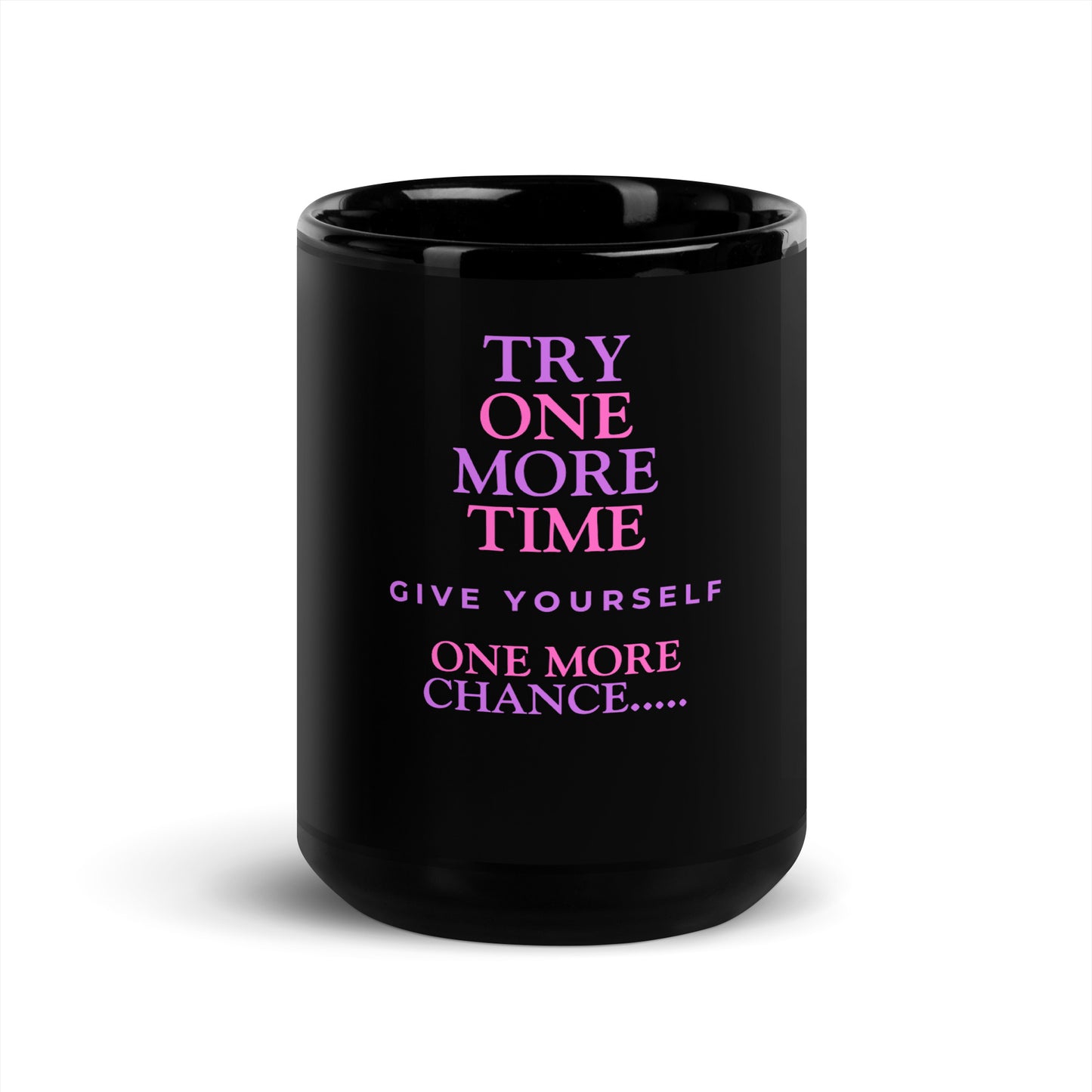 Inspirational Black Glossy Mug