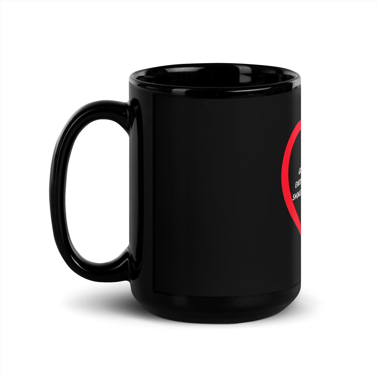 Inspirational Black Glossy Mug