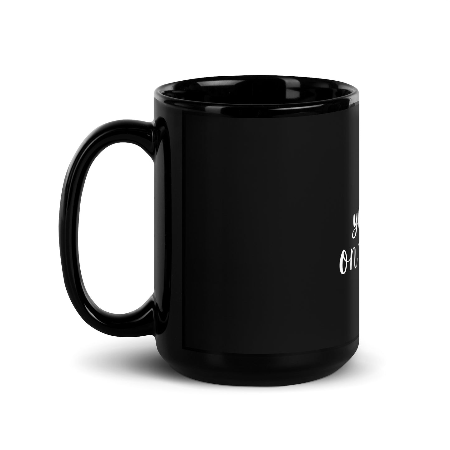 Inspirational Black Glossy Mug