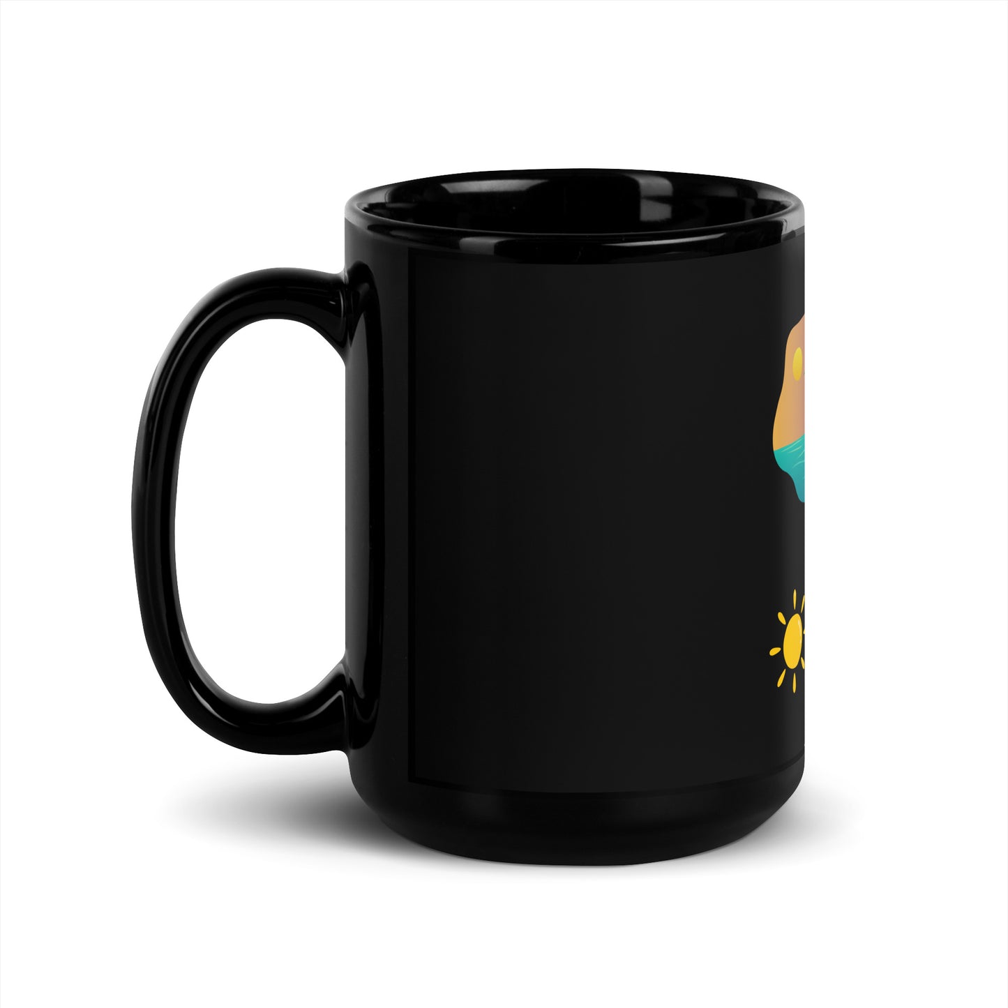 Vacation Black Glossy Mug