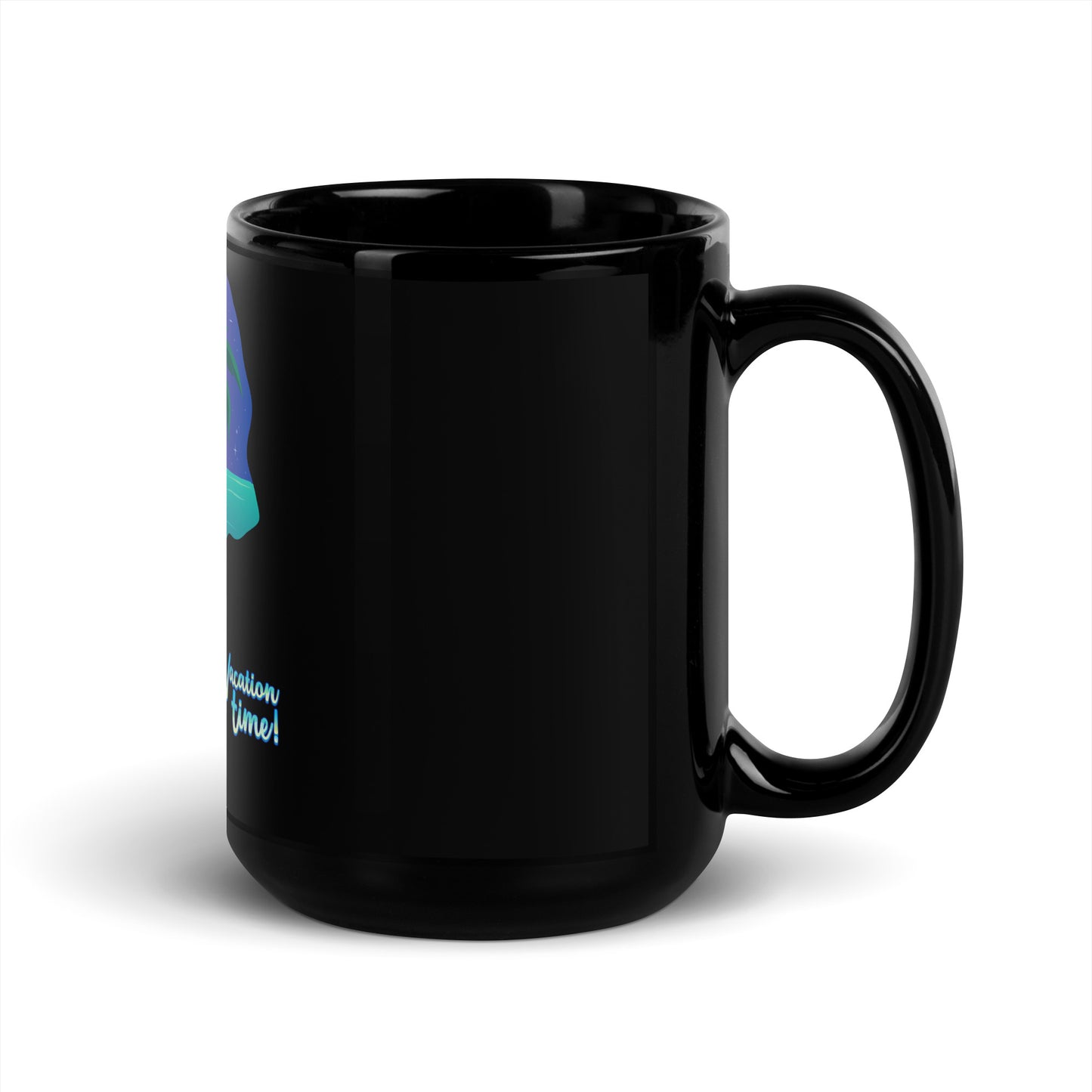 Vacation Black Glossy Mug