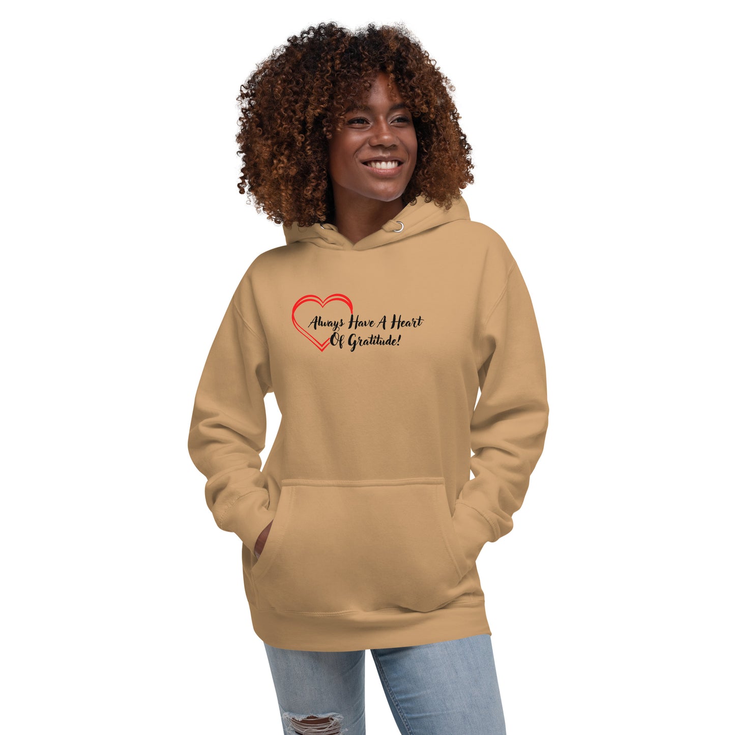 Heart Of Gratitude Motivational Hoodie Unisex