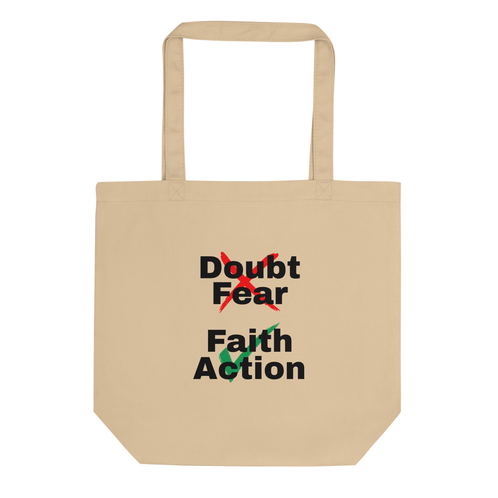 Faith and Action Christian Inspirational Eco Tote Bag