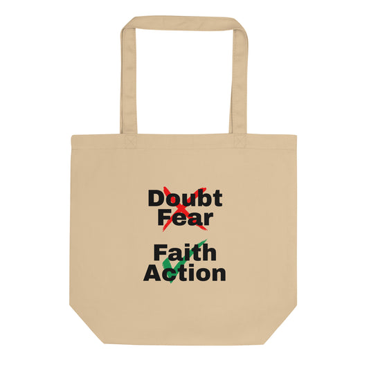 Faith and Action Christian Inspirational Eco Tote Bag