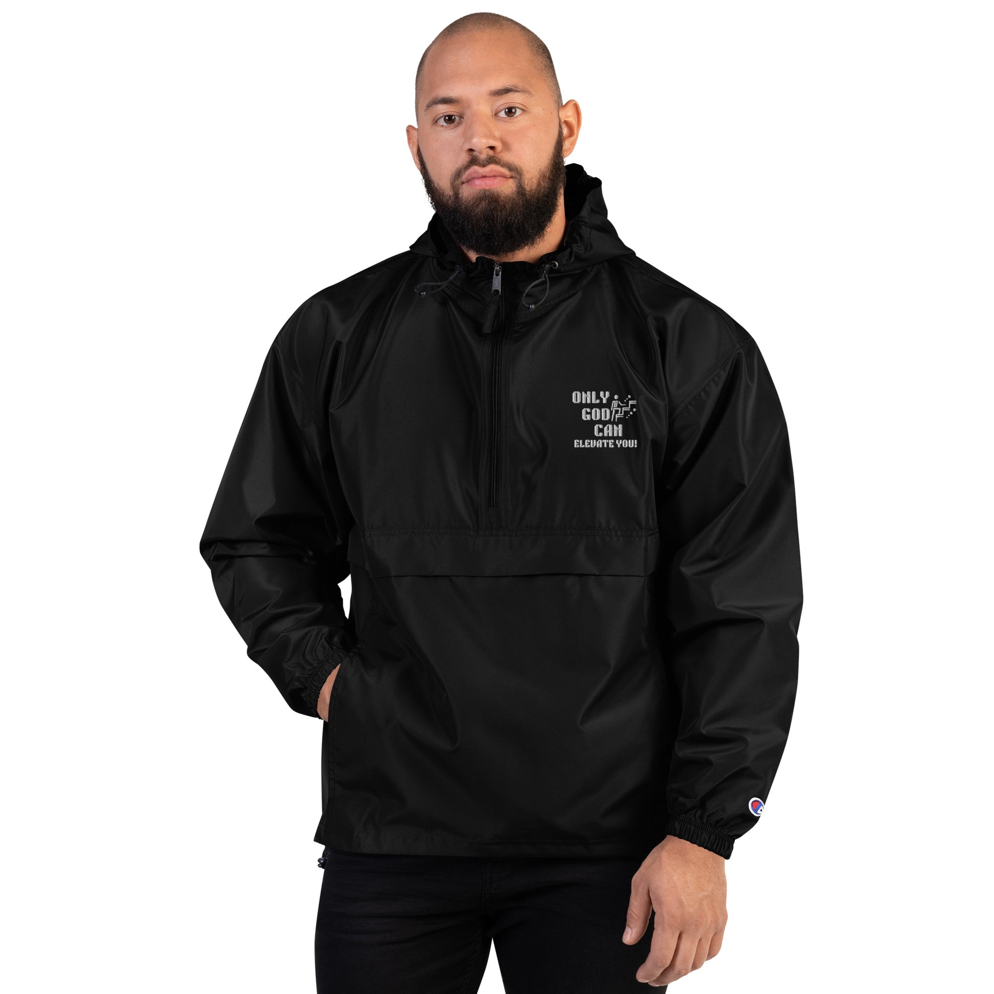 Inspirational Embroidered Champion Packable Jacket