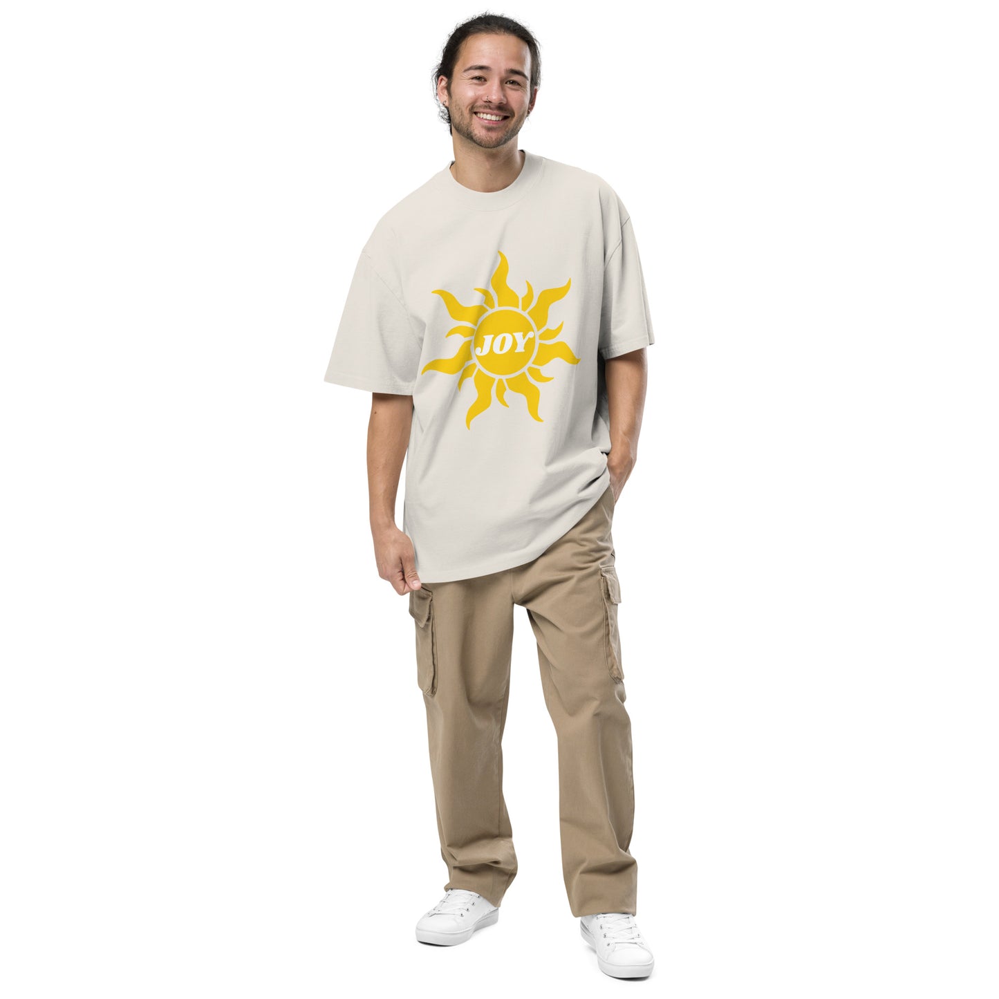 Joy Inspirational Oversized Faded T Shirt