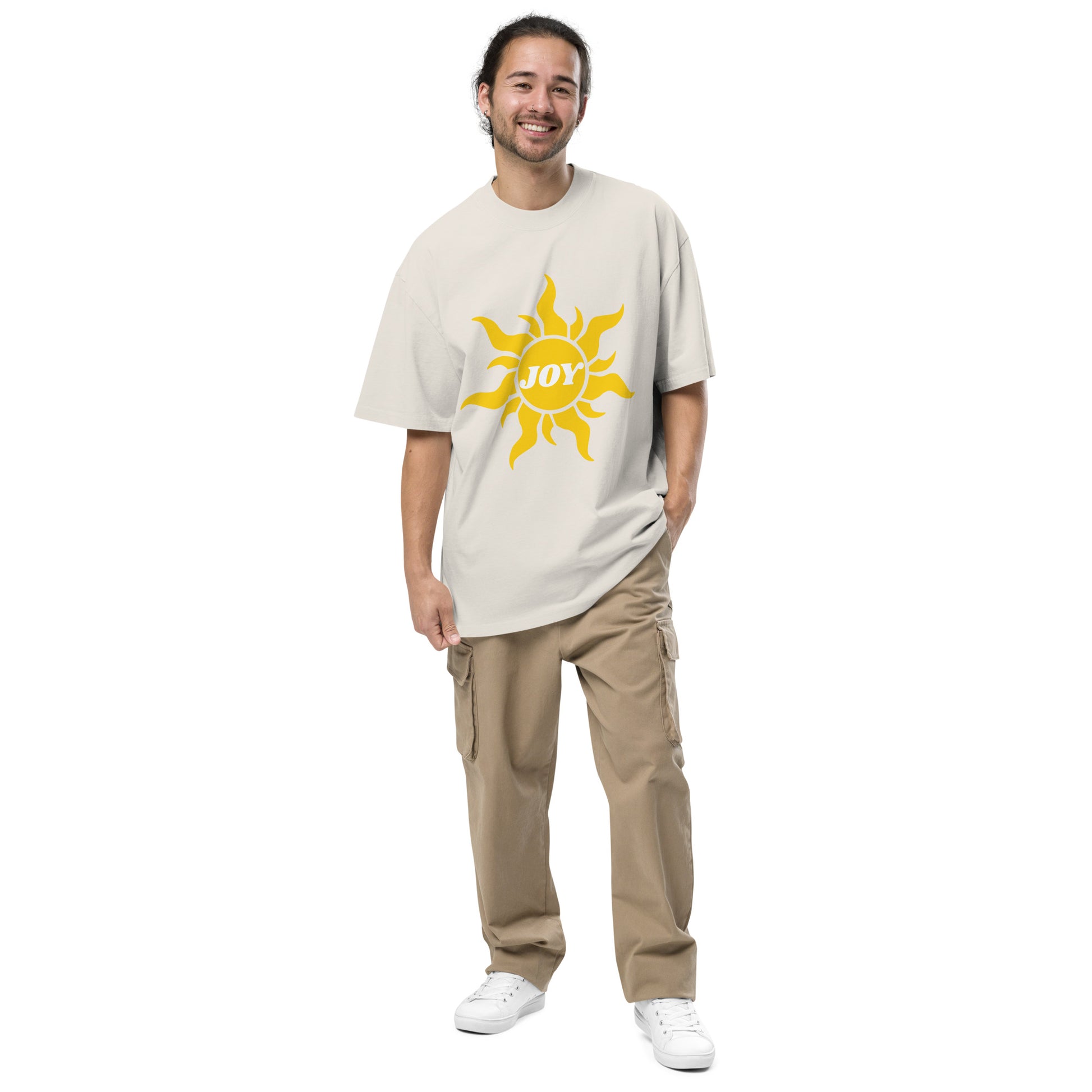 Joy Inspirational Oversized Faded T Shirt
