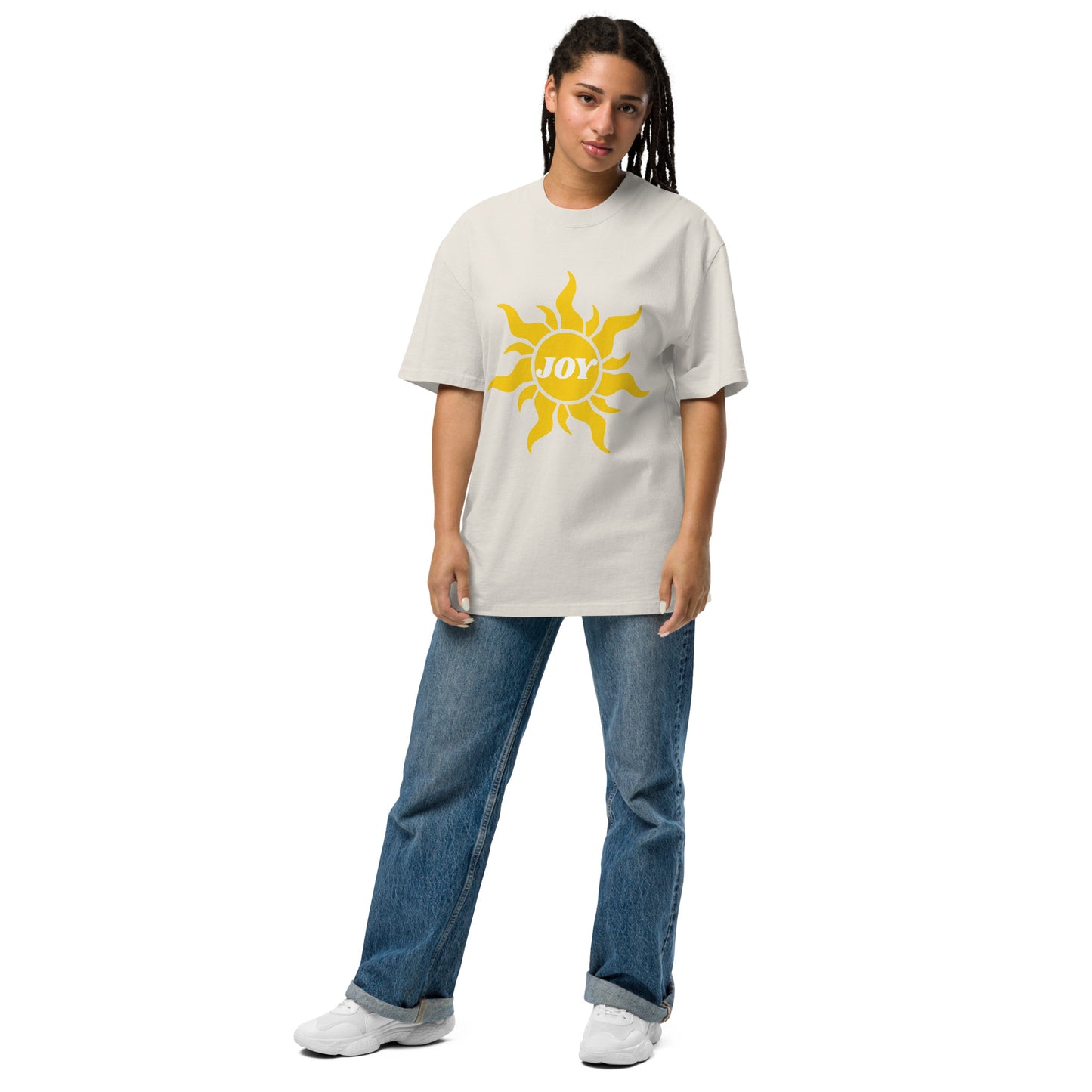 Joy Inspirational Oversized Faded T Shirt