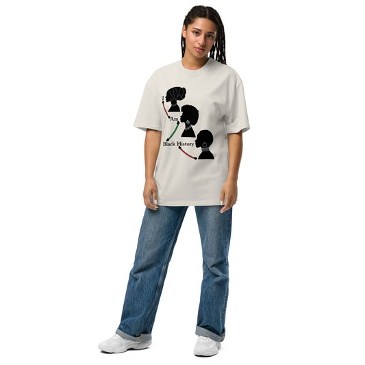 Black History Motivational Oversized Faded T Shirt