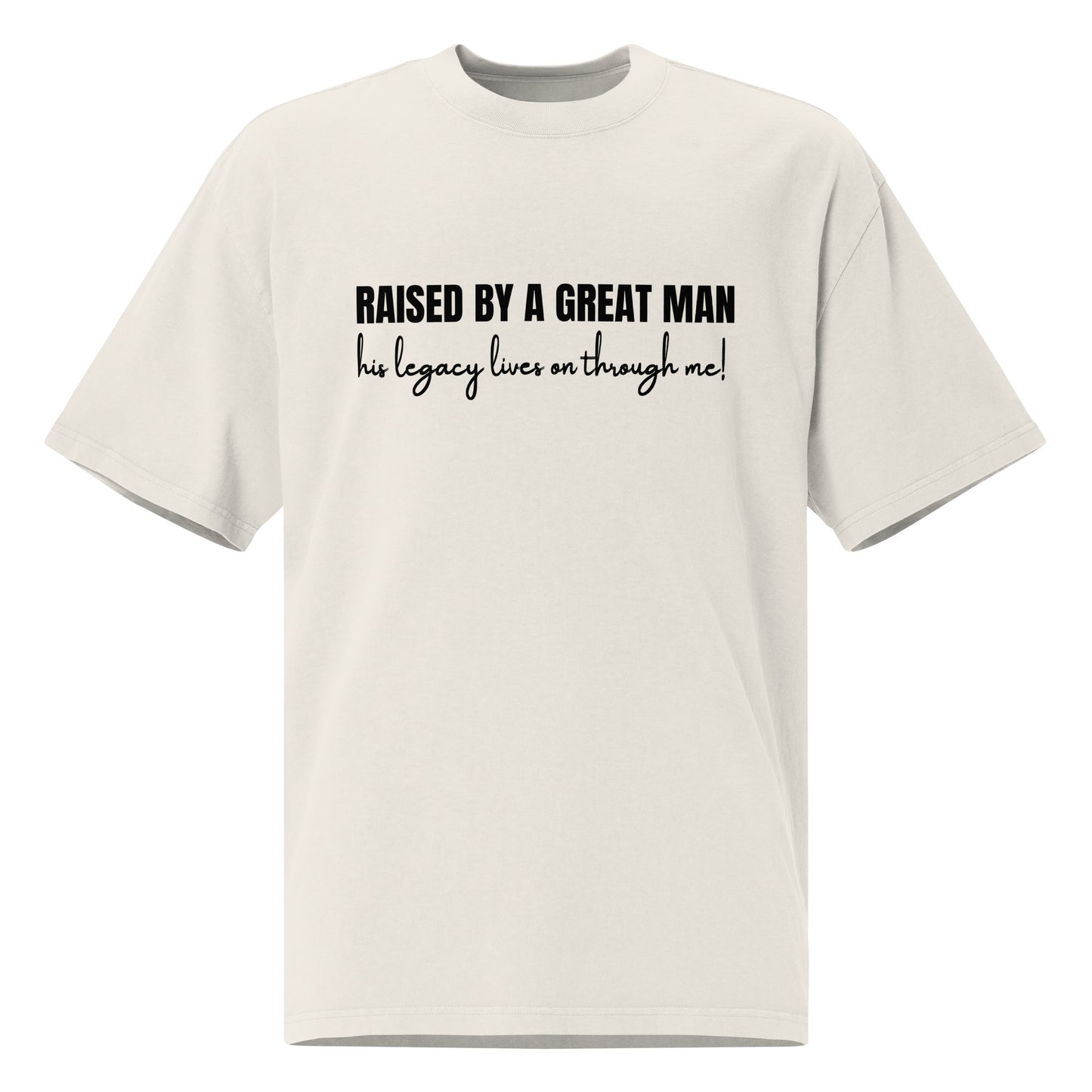 Father's Day Inspirational Oversized Faded T Shirt