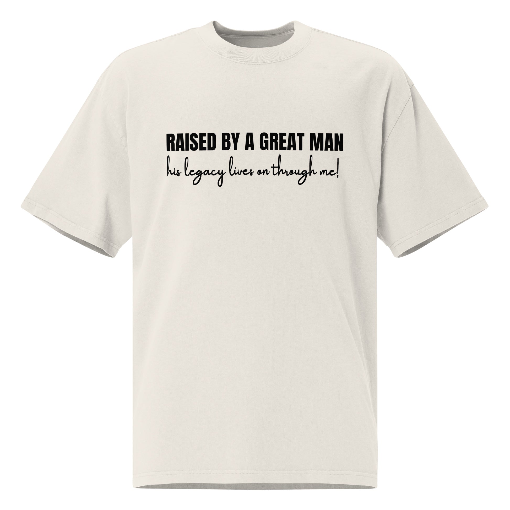 Father's Day Inspirational Oversized Faded T Shirt