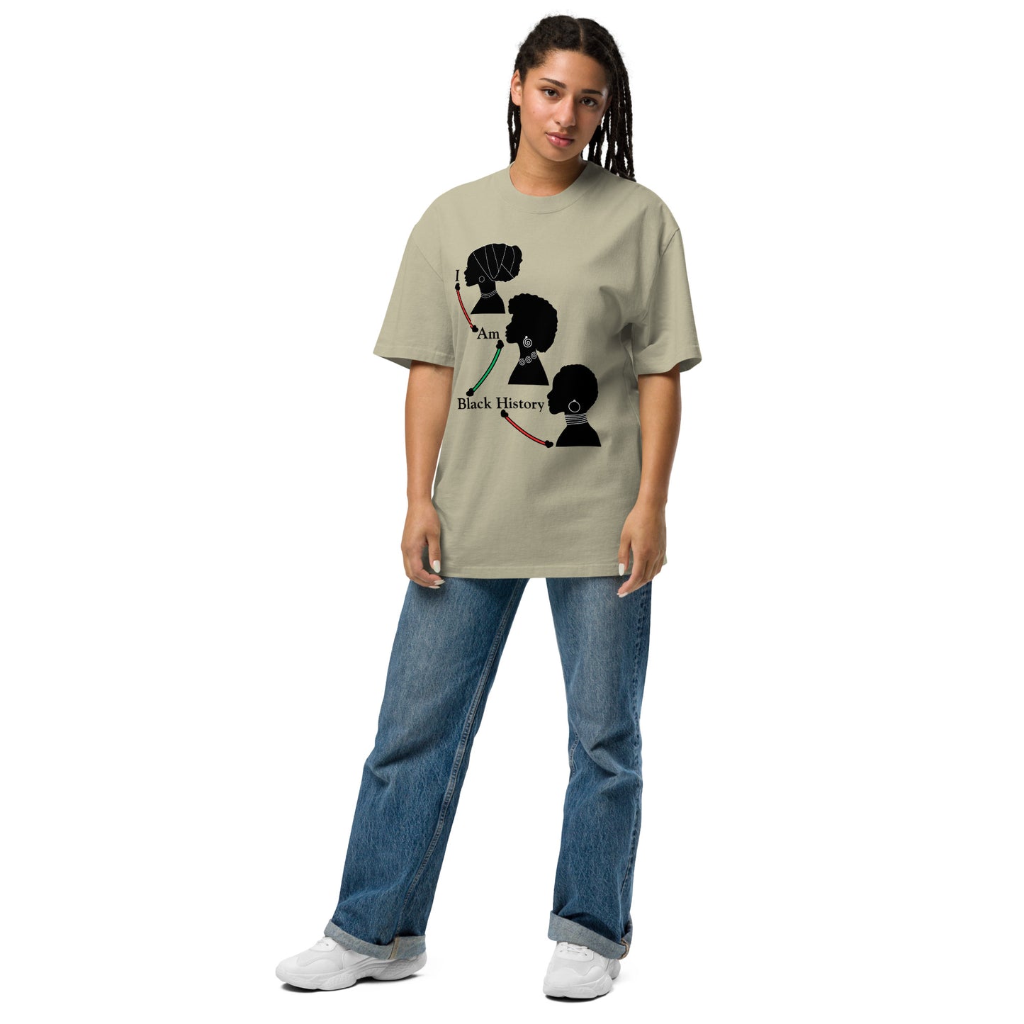 Black History Motivational Oversized Faded T Shirt