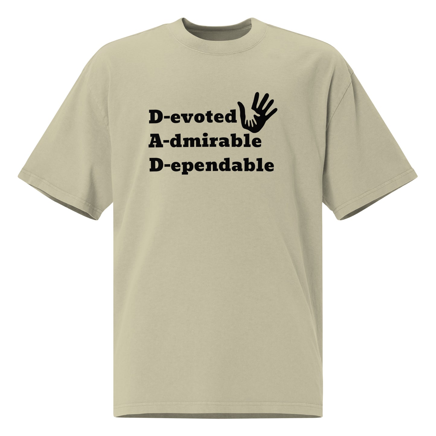 Father's Day Inspirational Oversized Faded T Shirt
