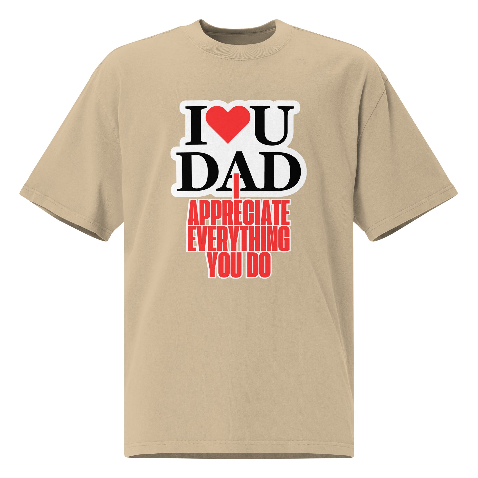 Father's Day Inspirational Oversized Faded T Shirt