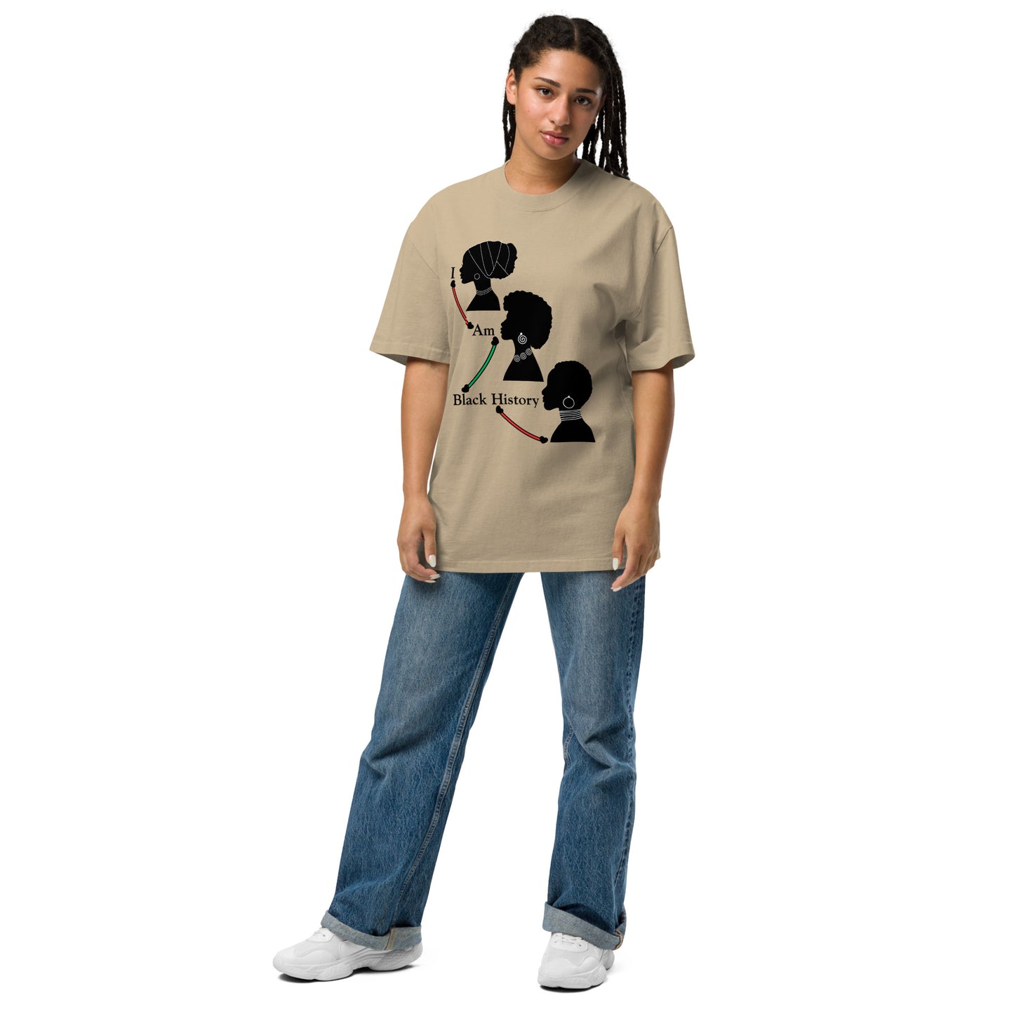 Black History Motivational Oversized Faded T Shirt