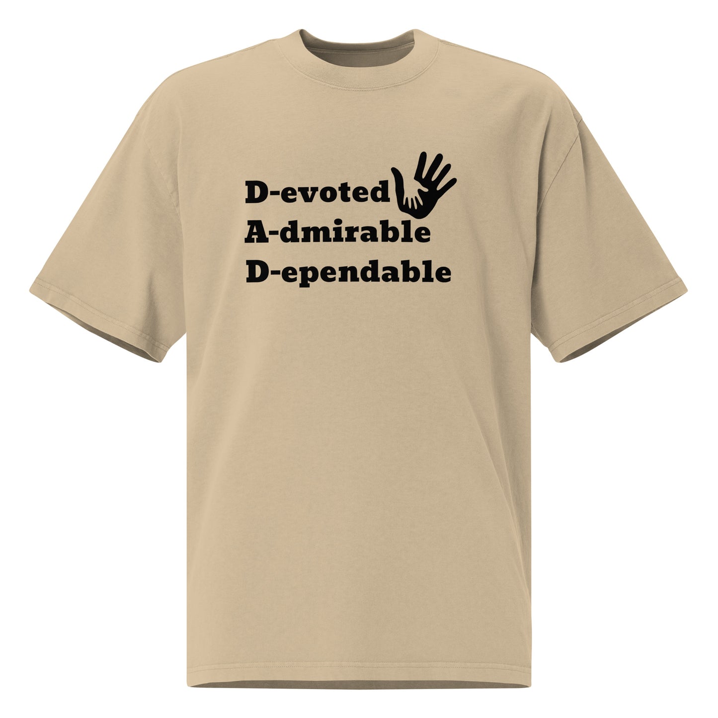 Father's Day Inspirational Oversized Faded T Shirt