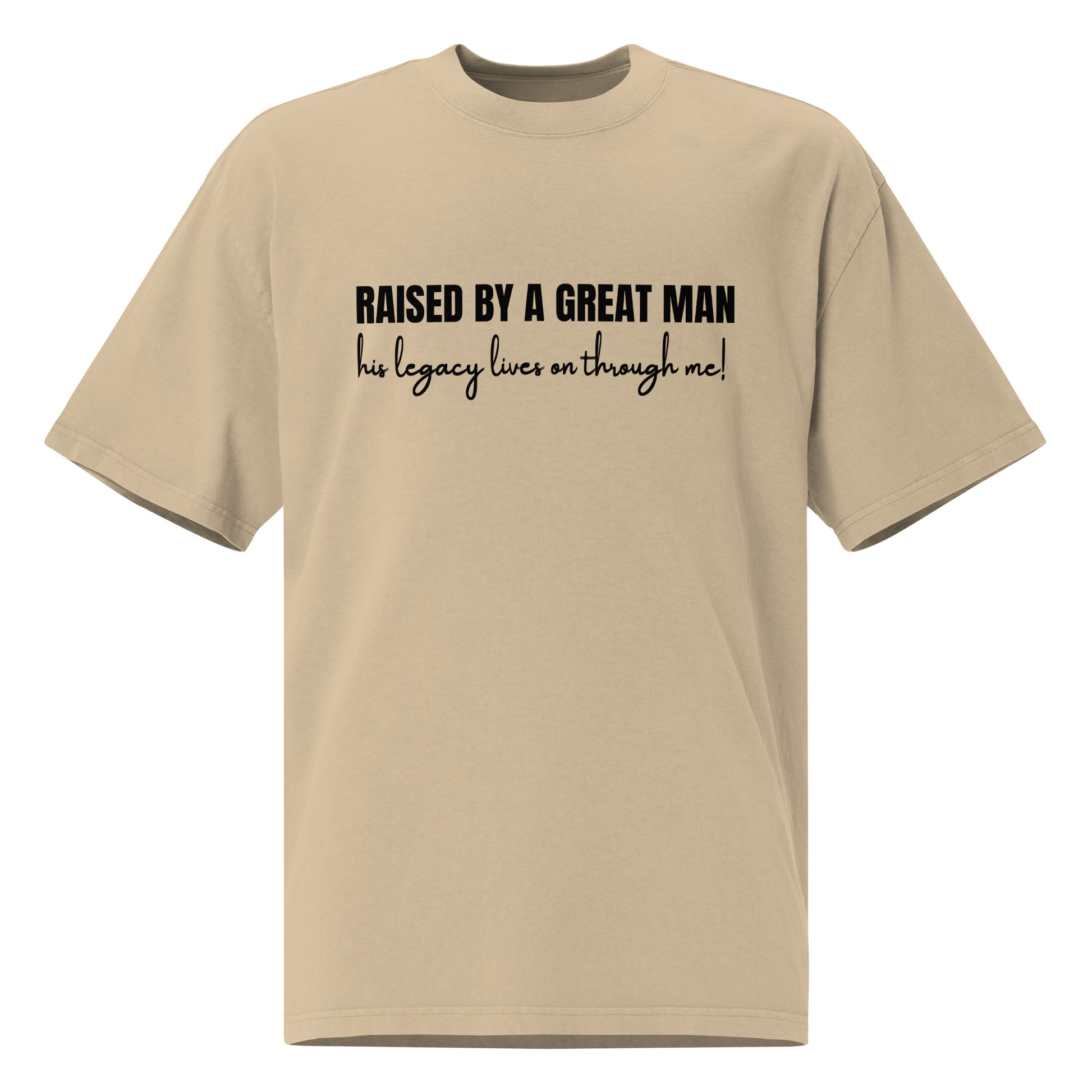 Father's Day Inspirational Oversized Faded T Shirt