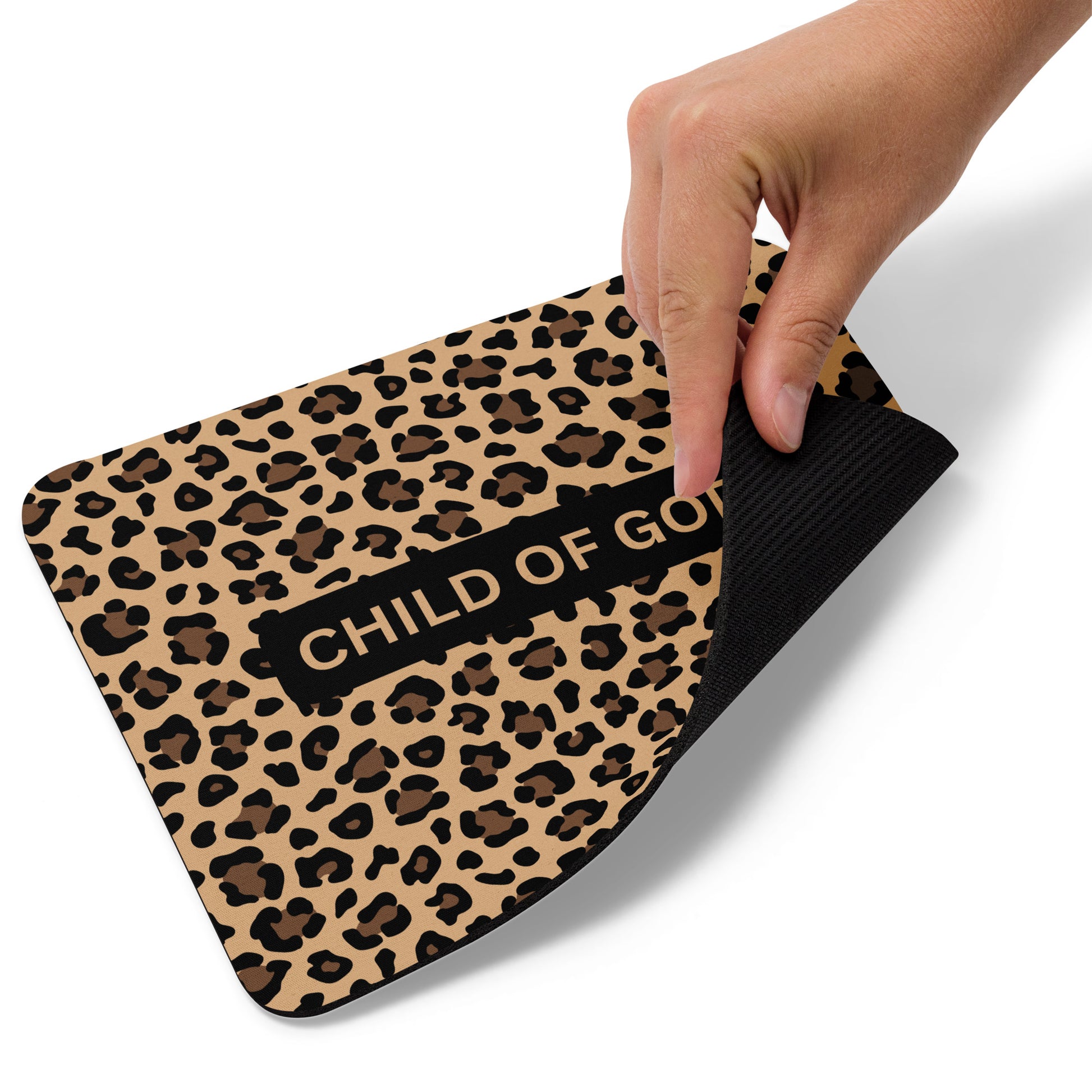 Child Of God Cheetah Print Mouse Pad