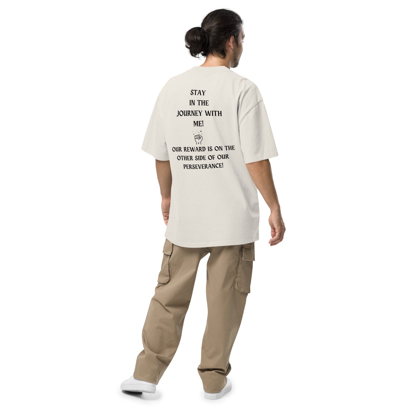 Motivational Oversized faded T-Shirt