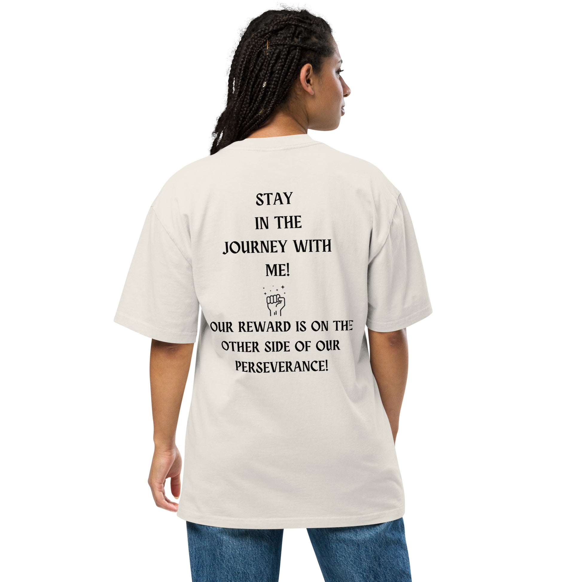 Motivational Oversized faded T-Shirt