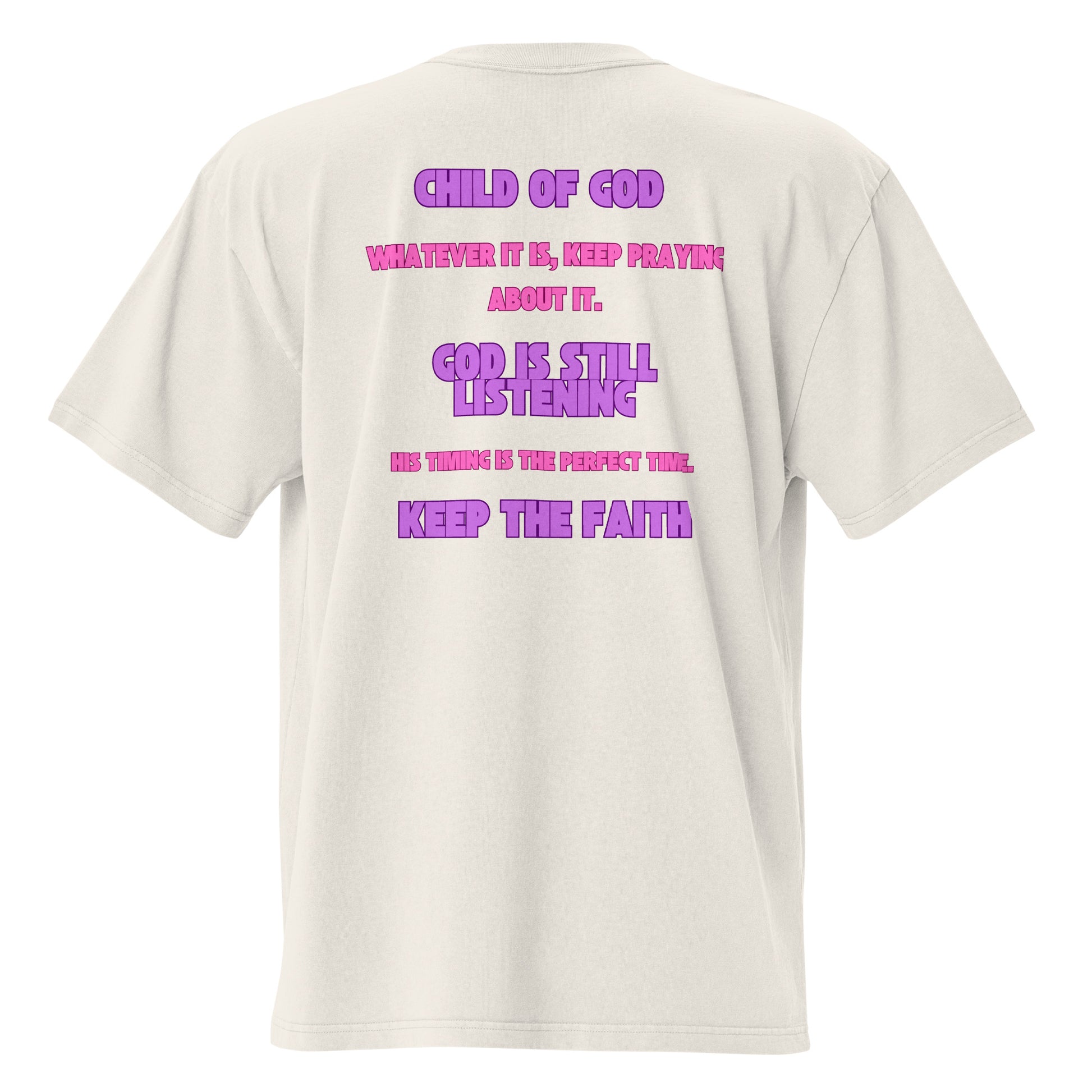 Christian Inspirational Oversized Faded T Shirt