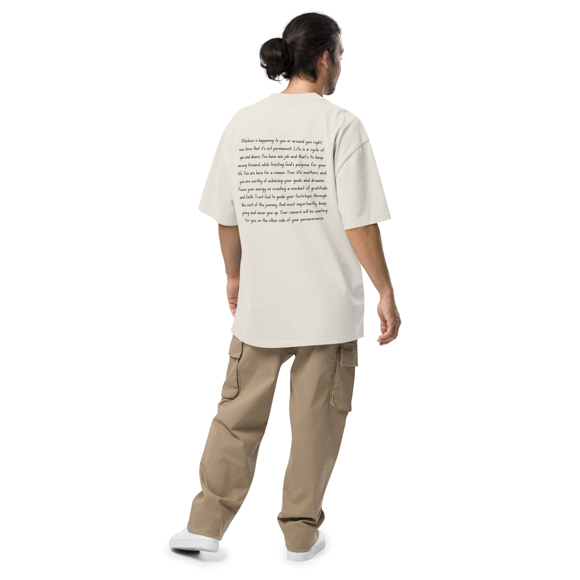 Inspirational Oversized Faded T Shirt