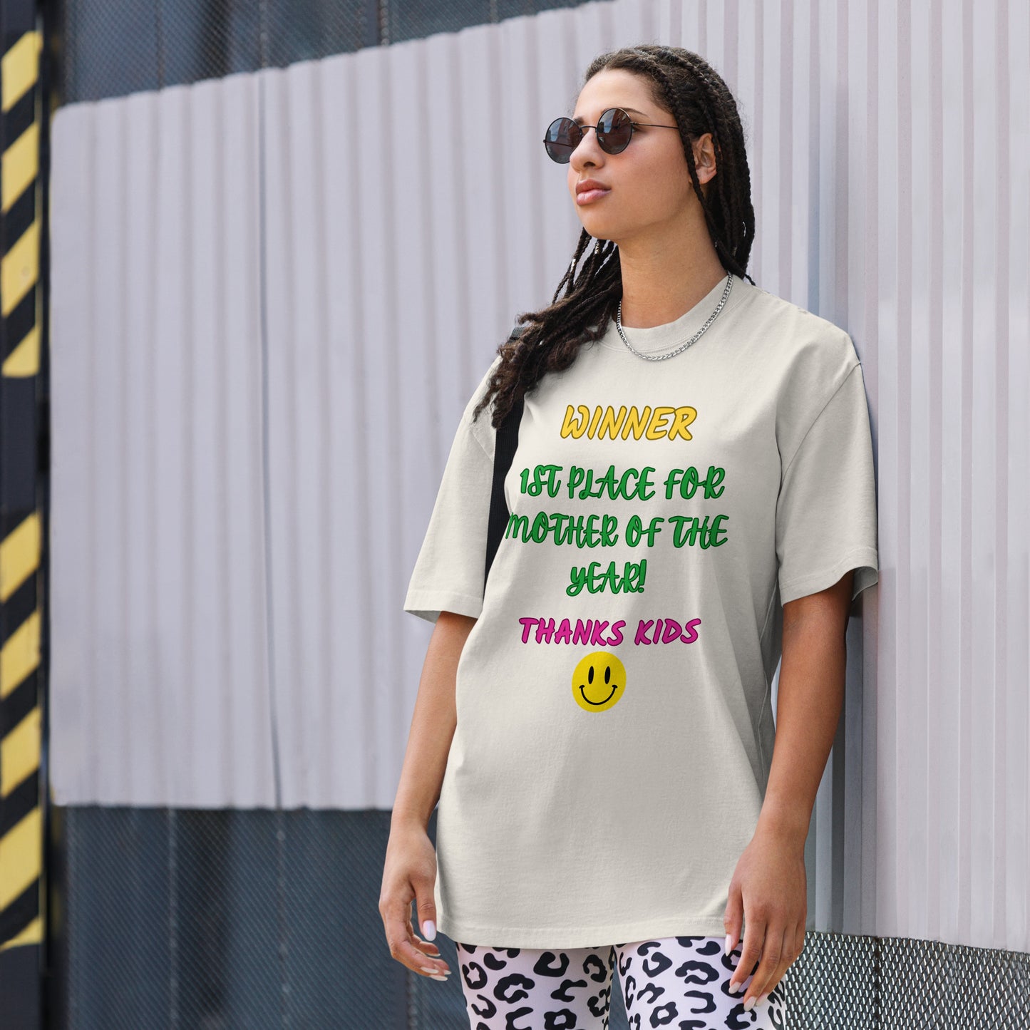 Inspirational Mother's Day Oversized faded T Shirt