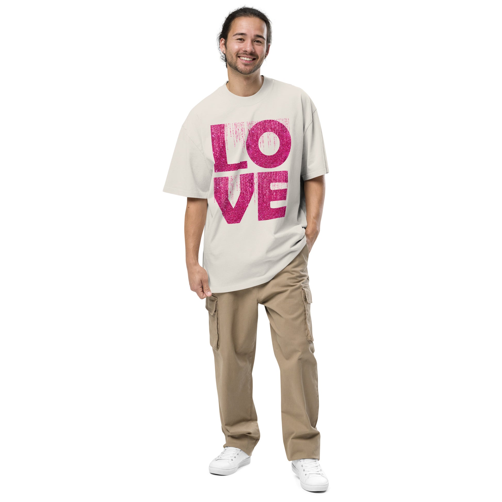 Love Inspirational Oversized faded T Shirt Unisex